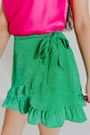 "I’ll Be Waiting" Green Polka Dot Skirt