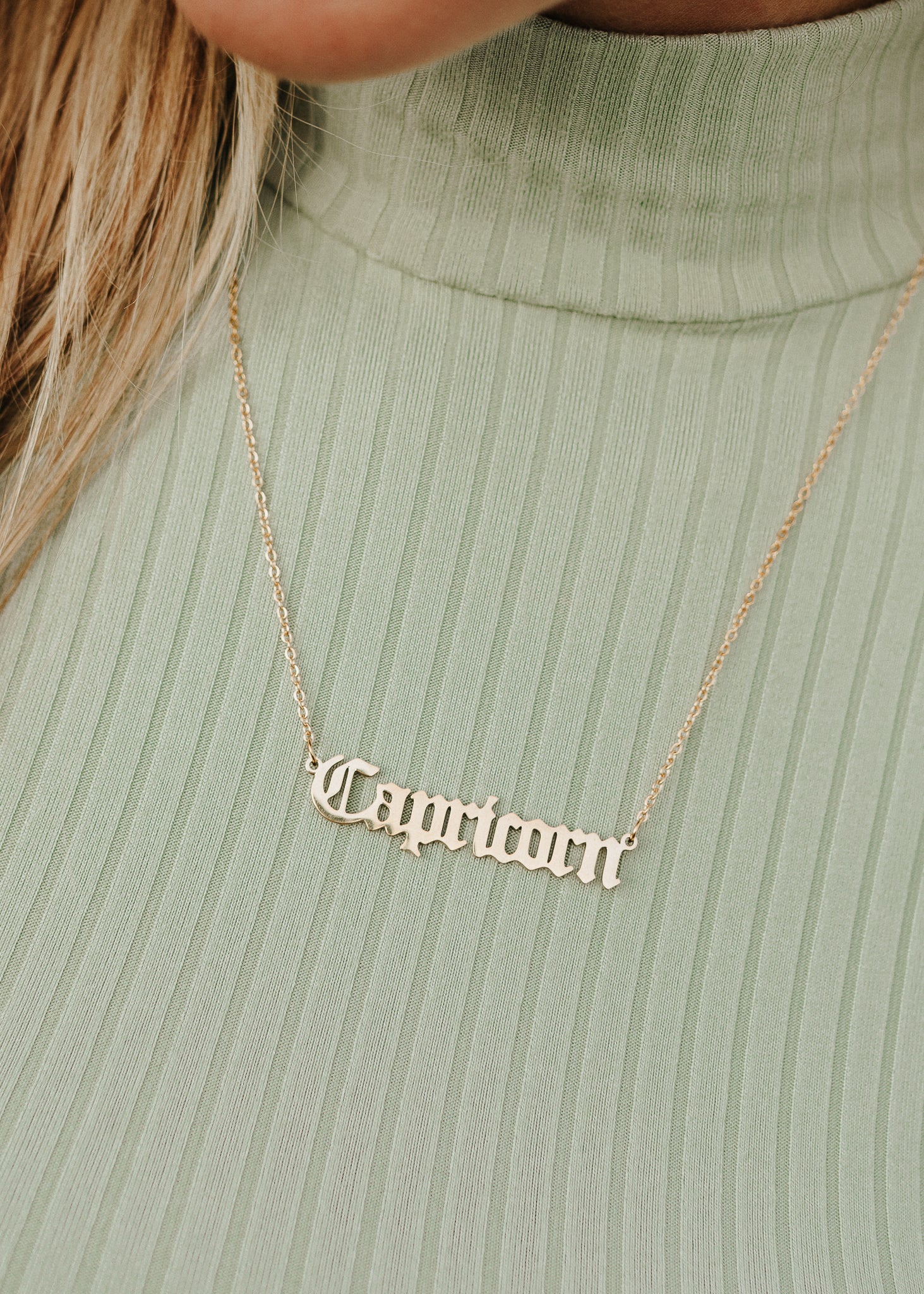 Old english zodiac necklace 2025