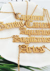 Zodiac "Old English" Plated Necklace